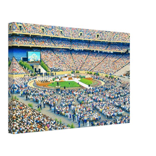 Pope John Paul II at the Pontiac Silverdome 1987 – Canvas Print 1628d354-b4c1-48a2-b04d-a6edf9b85c8a