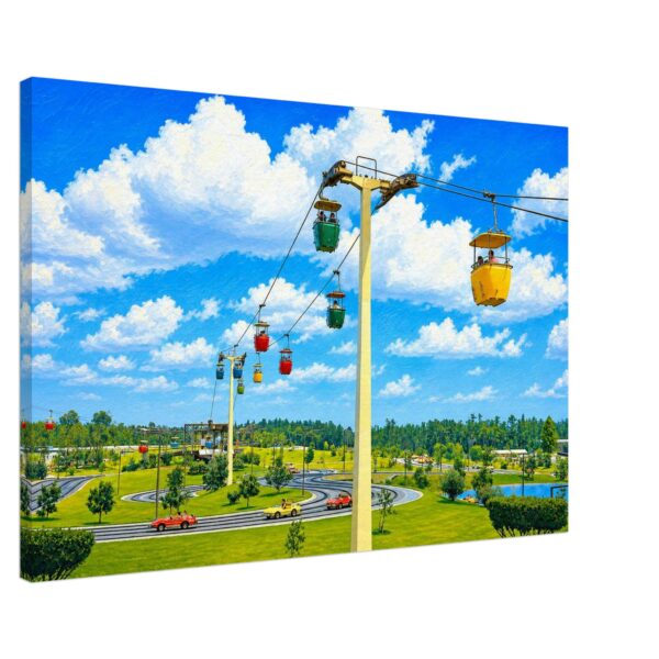 Walt Disney World Skyway and Tomorrowland Speedway, Florida 1973 - Canvas Print 198f6df6-e2f3-4fbf-b504-25c920a7f861