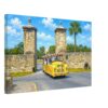 Sightseeing Road Train, St. Augustine, Florida 1960 - Canvas Print 1a3ce6c2-d781-4124-b44a-d59978044737