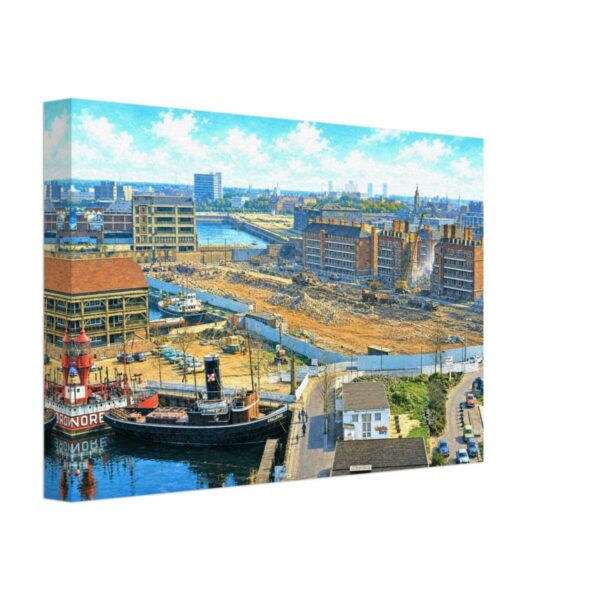 St Katharine Docks Redevelopment, London 1970s - Canvas Print 1aad36ab-a93d-47a9-bef6-17241daf9c69