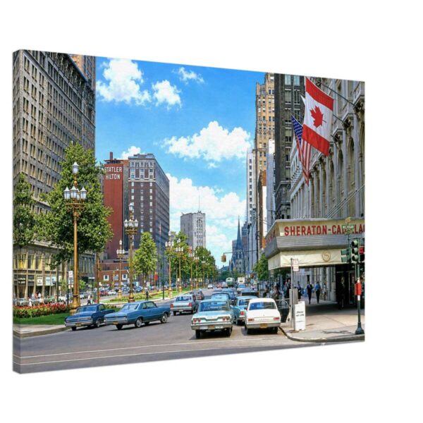 Sheraton-Cadillac Hotel, Detroit 1960s - Canvas Print 1eb7558f-cf9d-4aed-a4f5-dbdca7ed00b7