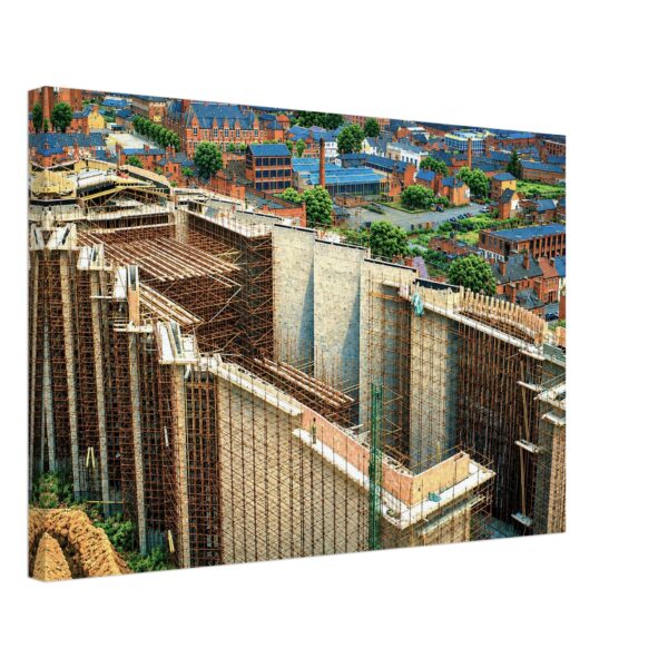 Coventry Cathedral Under Construction 1950s - Canvas Print 20a8b553-15dc-4d9b-a941-b7d1eaebbac9