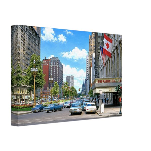 Sheraton-Cadillac Hotel, Detroit 1960s - Canvas Print 213df904-426e-4650-84e3-af94a9087224