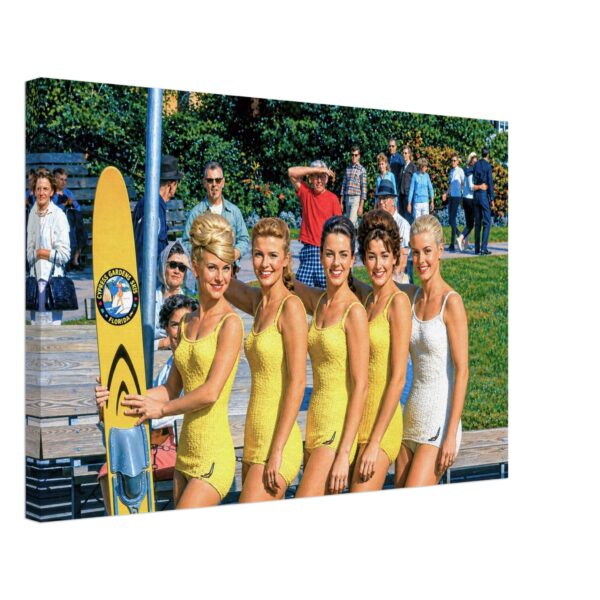 Cypress Gardens Water Skiers, Florida 1960s - Canvas Print 23d3f9d7-fafe-4823-bbdf-187ae941df4e