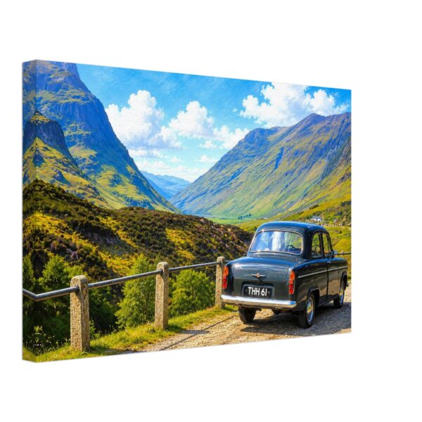 Ford Popular in Glencoe, Scotland 1960s - Canvas Print 26b51c7c-bc59-4fc7-857e-f5e917456adb