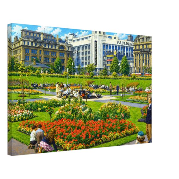 Piccadilly Gardens, Manchester, England 1960s - Canvas Print 27a3f9c5-14b6-45fb-860b-2e0613620888