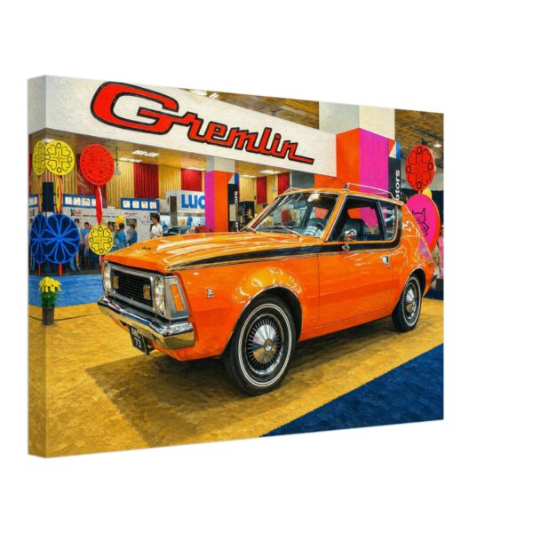 AMC Gremlin at the New York Auto Show 1970 – Canvas Print 29e2696c-15f3-4403-b4da-4eb563eac882