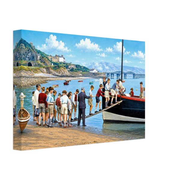 Barmouth Ferry & Barmouth Bridge, Wales 1960s - Canvas Print 2d084ba0-d2bb-4f29-965b-488e91214c23