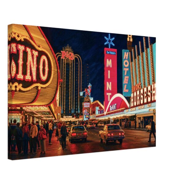 Fremont Street, Las Vegas, Nevada 1980s - Canvas Print 2d87c07e-5feb-4193-ac70-2cd4946af712