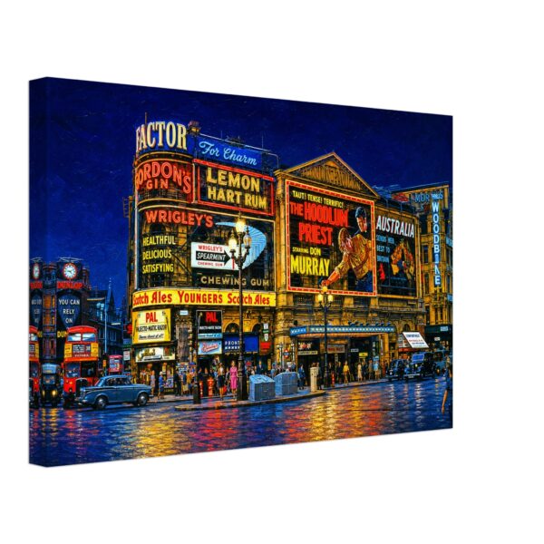 Piccadilly Circus at Night, London, England 1960s - Canvas Print 2e07bfe0-fde0-44b1-b2fe-c92b87685abc
