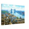 View from the Monument, Tower Bridge, London 1950s - Canvas Print 2e944983-a004-4a28-962f-a29036d30499
