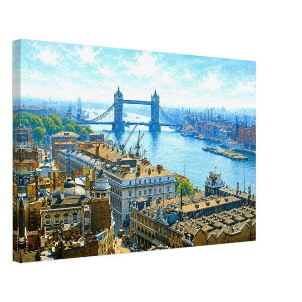 View from the Monument, Tower Bridge, London 1950s - Canvas Print 2e944983-a004-4a28-962f-a29036d30499