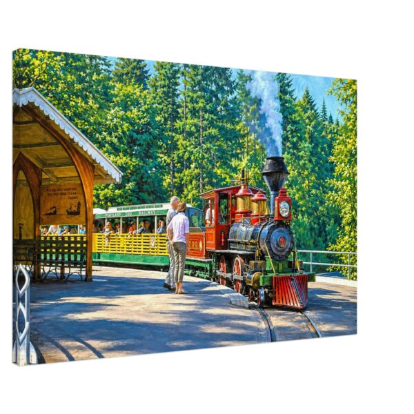 Steam loco at Portland Zoo Railway, Oregon 1960s – Canvas Print 30c3672d-7dc1-4bba-b758-f2f46c986dbc