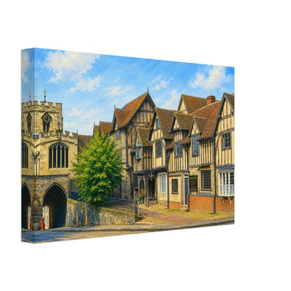 Lord Leycester Hospital, Warwick, England 1970s - Canvas Print 30df97c7-1335-4729-811d-d31b9d4726d8