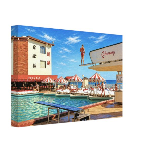 The Castaways Resort, Sunny Isles, Florida 1970s - Canvas Print 31248cee-19f1-4a8b-8d2b-c1f1bd919f3a