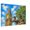 Big Ben and Boadicea Statue, London 1960s - Canvas Print 33bc0bcd-c7c9-40cc-bfe7-e1aefc6edd3d