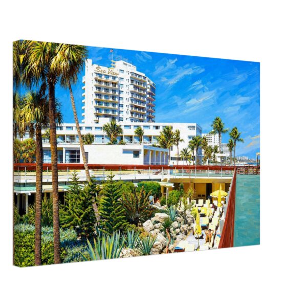 Sea View Hotel, Bal Harbour, Florida 1970s - Canvas Print 33f51a7f-98d2-4a04-be6b-2c4c8b23fbae