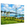Forth Road Bridge Under Construction, Scotland 1960s - Canvas Print 34086647-91fe-41e2-a886-1c932b485233
