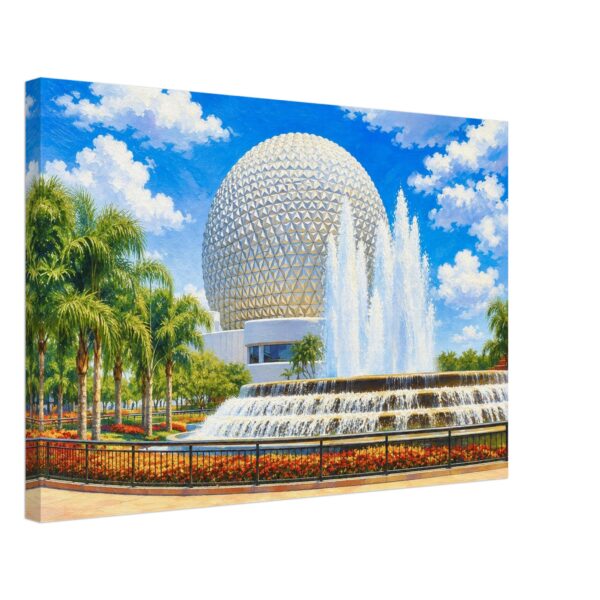 Spaceship Earth and the Fountain of Nations, Epcot, Florida 1980s 3446a42e-3f00-487b-80b1-3652be2837c7
