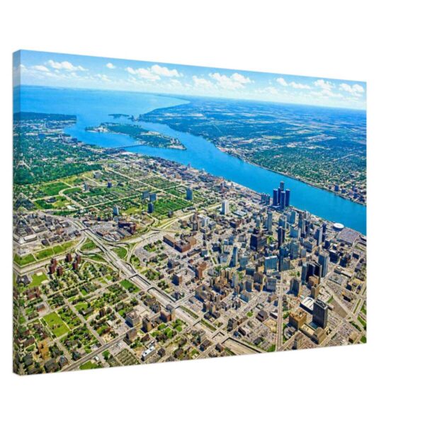 Copy of Downtown Detroit Aerial View 1980s – Canvas Print 35495873-46f5-4b72-84a3-47b2aed15be3