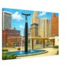 Cobo Hall and Spirit of Transportation, Detroit 1960s – Canvas Print 38255155-88f8-44ad-b1e9-12efb568cefa