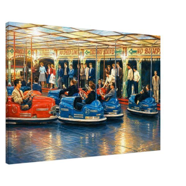 Dodgems at Battersea Park Fun Fair, Festival of Britain 1951 - Canvas Print 39b3f44f-6dab-4abe-a9af-75182b88ce12