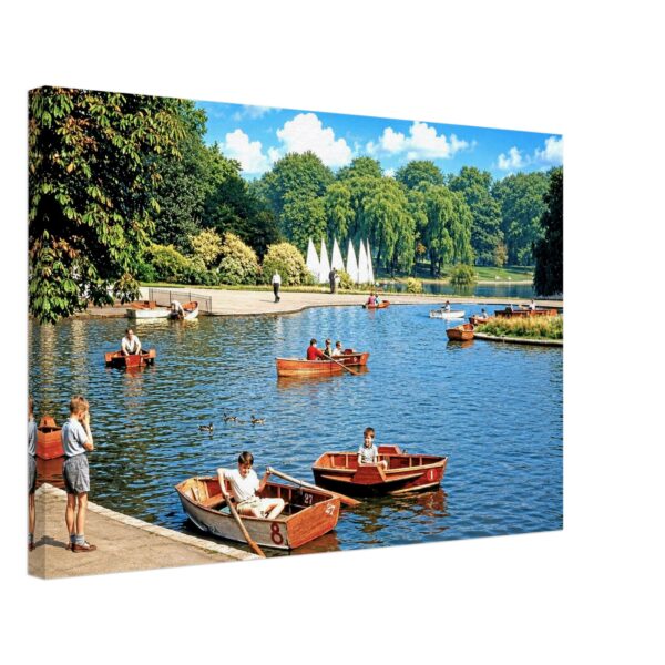 Regent's Park Boating Lake, London 1960s - Canvas Print 3b0aaca4-12e2-4999-84c6-994f8deff82a