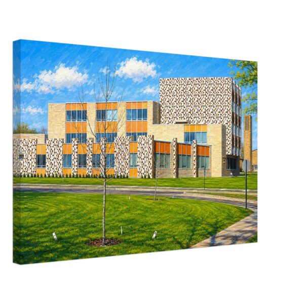 C.S. Mott Library, Court Street, Flint, Michigan 1960s - Canvas Print 3b13f9b9-e121-4b5e-a6fd-834d272abcd9