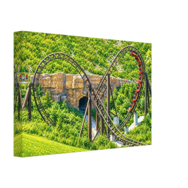 Dragon Mountain Coaster, Marineland, Niagara Falls 1980s - Canvas Print 3ef4881d-a11d-4c4b-81af-0bff0a7899a3