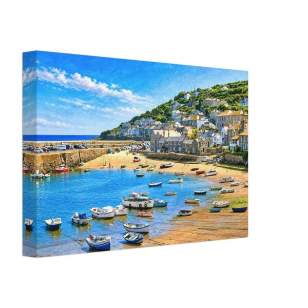 Mousehole Harbour, Cornwall, England 1970s - Canvas Print 3f5d2523-af0a-4497-a33a-d39c362b4f75