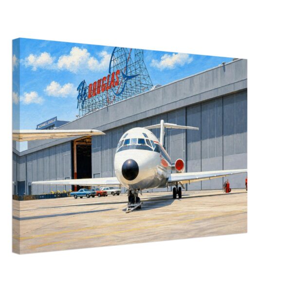 DC-9 at McDonnell Douglas, Long Beach, California 1970s - Canvas Print 416a1e36-ed57-4a4e-8002-de9366cf49bf