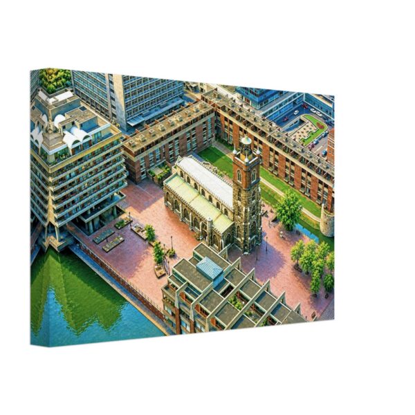 St Giles Cripplegate, Barbican, London 1970s - Canvas Print 424ad5c1-c604-4d1b-827e-b6223308f0c6