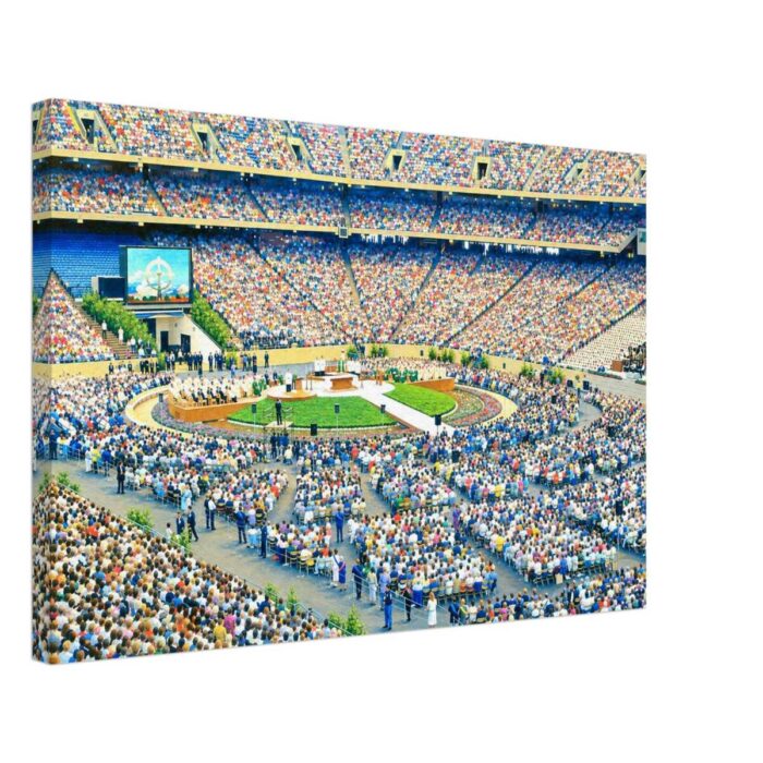 Pope John Paul II at the Pontiac Silverdome 1987 – Canvas Print 42e39113-3d69-4c46-894f-f0a9f9a40175