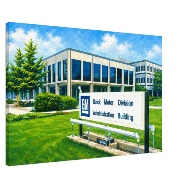 Buick Motor Division Administration Building, Flint, Michigan 1970s - Canvas Print 4370ef88-1ee3-4130-aea1-89f8fb13bbb1