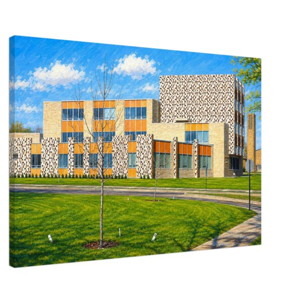 C.S. Mott Library, Court Street, Flint, Michigan 1960s - Canvas Print 44846f52-a3e0-4db4-9c28-a63332aa0a6c