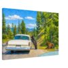 Bears and Chrysler 300 in Yellowstone National Park 1960s – Canvas Print 44f40952-5123-4b32-954f-9ff70ec9045f