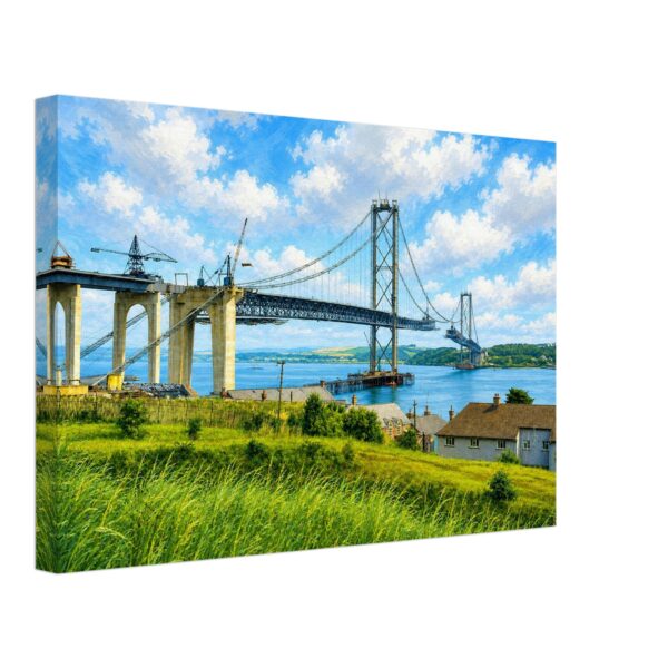 Forth Road Bridge Under Construction, Scotland 1960s - Canvas Print 4a9b0dd8-f08d-4b84-98c5-4022312a4955