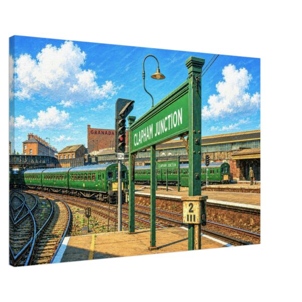 Clapham Junction Station, London 1960s – Canvas Print 4e0a6492-c1f4-4159-ba5d-4a6dcd1806a4