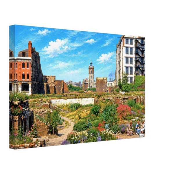 Bomb-Damaged Cripplegate and St Giles’ Church, London 1950s - Canvas Print 4f50510a-563f-422c-b02e-2a003aee8a1c