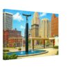 Cobo Hall and Spirit of Transportation, Detroit 1960s – Canvas Print 5444094d-7899-46b1-bc20-c15357b6e654