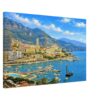 Monaco Harbor and Monte Carlo, Monaco 1960s - Canvas Print 5475cb7c-d728-410b-8656-1381655fa261