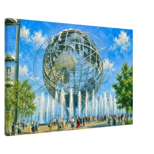 Unisphere and Fountains, New York World’s Fair 1964 – Canvas Print 575df0bf-d132-4b65-8adf-274544c3fc03