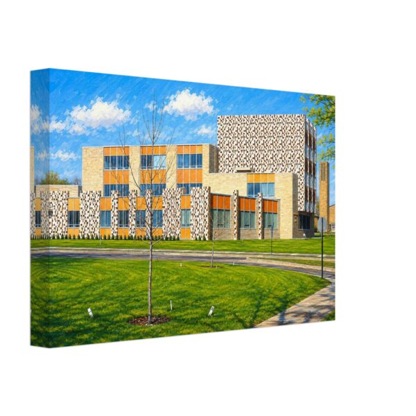 C.S. Mott Library, Court Street, Flint, Michigan 1960s - Canvas Print 57642f37-66f8-4867-acad-b5ed0fe3087c