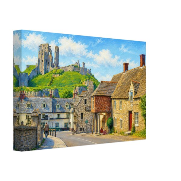 Corfe Castle Village, Dorset 1960s – Canvas Print 59a0ea77-6776-486c-b414-2a2b0e7337ad