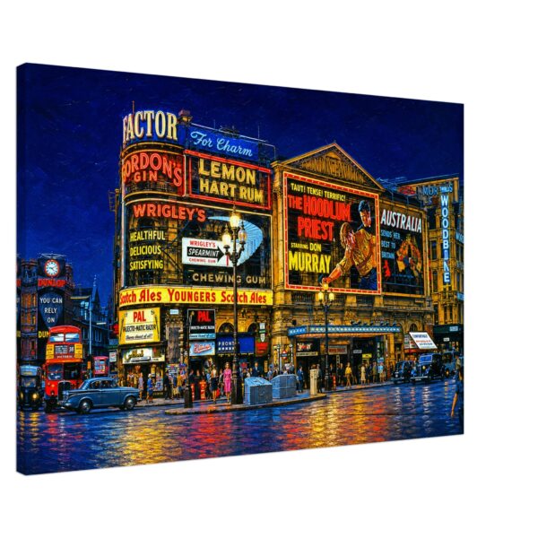 Piccadilly Circus at Night, London, England 1960s - Canvas Print 5dd49f9d-83ae-4f5a-8d5d-bd39e1ac6da3