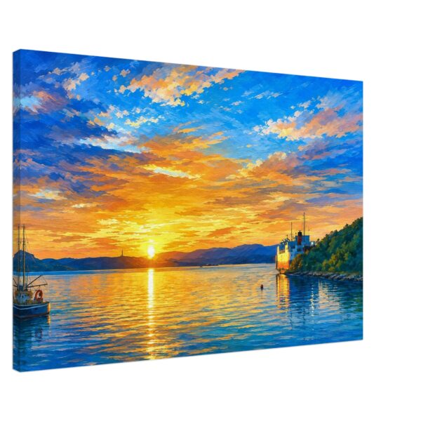 Sunset in Oban, Scotland 1970s - Canvas Print 6109b91f-b111-4375-90f3-6719346bcde7