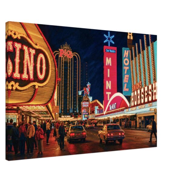 Fremont Street, Las Vegas, Nevada 1980s - Canvas Print 61d356e8-f341-42e8-8ca4-1c16fed28665