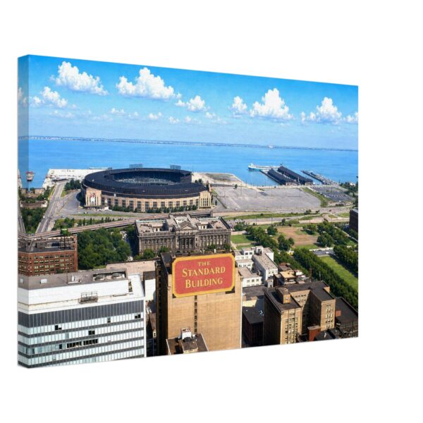 Terminal Tower View of Cleveland Stadium, Cleveland 1950s - Canvas Print 64ffd13d-aa31-4c9b-93ba-ffa141f34185