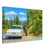 Bears and Chrysler 300 in Yellowstone National Park 1960s – Canvas Print 6877195e-8177-40c9-869e-20bb95d3dda1