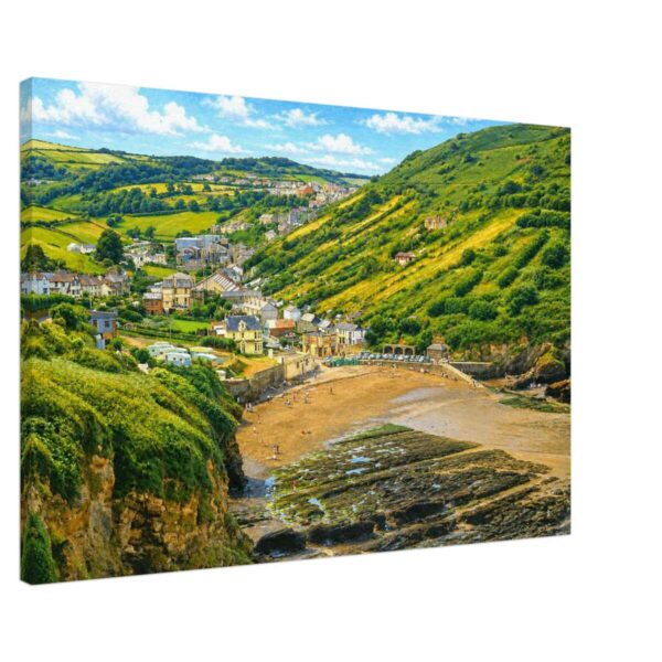 Hele Bay, Near Ilfracombe, Devon 1960s - Canvas Print 690d7177-c6fe-4813-bdc2-27b9376247fd